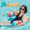 Inflatable Pool Noodle Chair, 3 Packs Stripes Design Pool Floats Noodle Sling Floatie, Swimming Party Floating Chair for Adult Party Summer Water Fun,Stripe